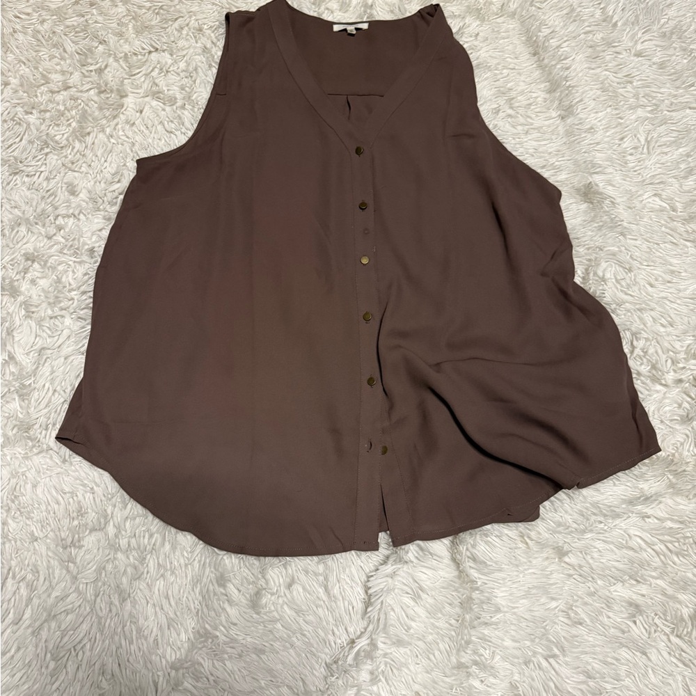 Maurices Chocolate Brown Sleeveless Blouse